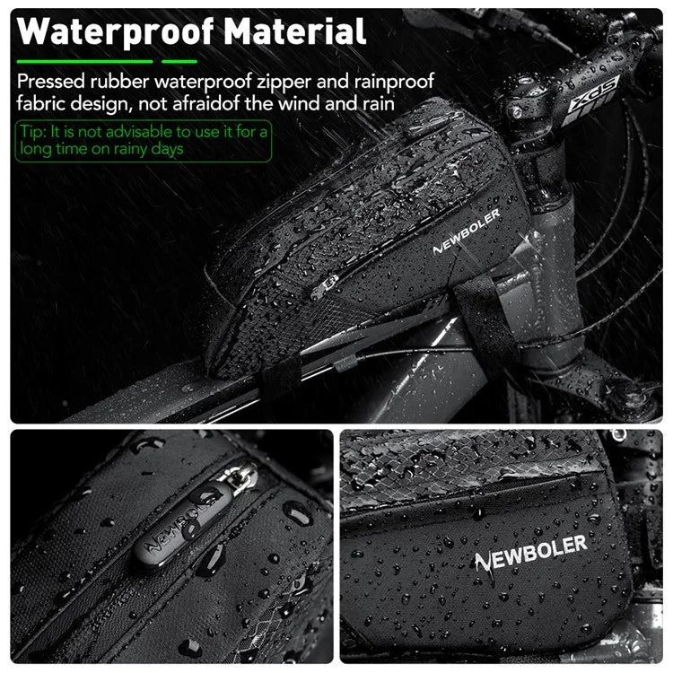 NEWBOLER BIKD-BAG215 1.2L Bike Tube Bag Waterproof Phone Storage Pouch for Bicycle, 22x9x6cm