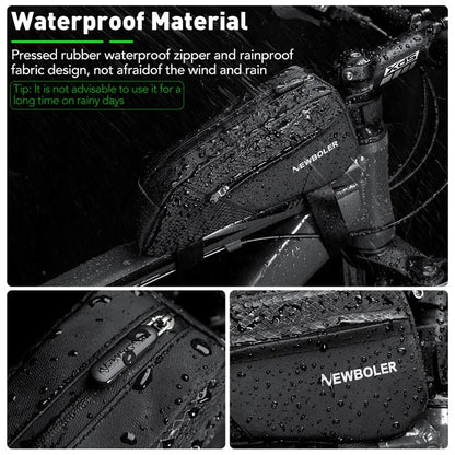 NEWBOLER BIKD-BAG215 1.2L Bike Tube Bag Waterproof Phone Storage Pouch for Bicycle, 22x9x6cm