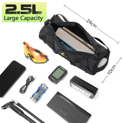 BAG601 Cylinder Shape Bike Bag Bicycle Handlebar Front Tube Bag Cycling Pouch