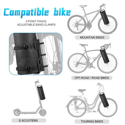 NEWBOLER 1 Bike Front Fork Pannier Bag (5L) + 1 Front Fork Rack + 2 Adjustable Straps + 4 Fixing Straps