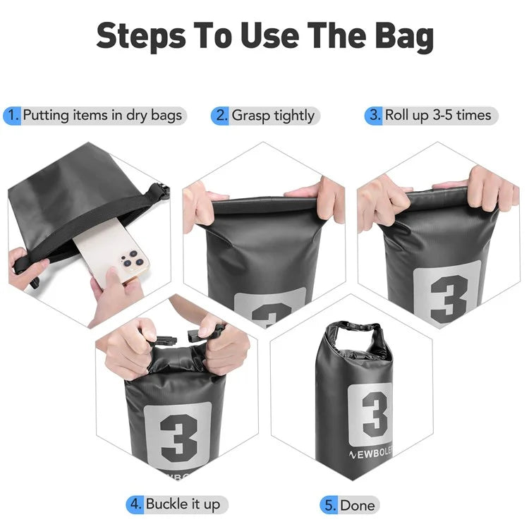 NEWBOLER 2 Bike Front Fork Pannier Bags (3L) + 2 Front Fork Racks + 4 Adjustable Straps + 8 Fixing Straps