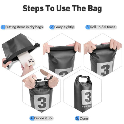 NEWBOLER 2 Bike Front Fork Pannier Bags (3L) + 2 Front Fork Racks + 4 Adjustable Straps + 8 Fixing Straps