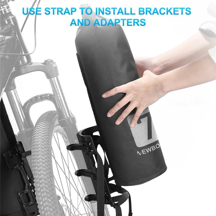 NEWBOLER 2 Bike Front Fork Pannier Bags (7L) + 2 Front Fork Racks + 4 Adjustable Straps + 8 Fixing Straps