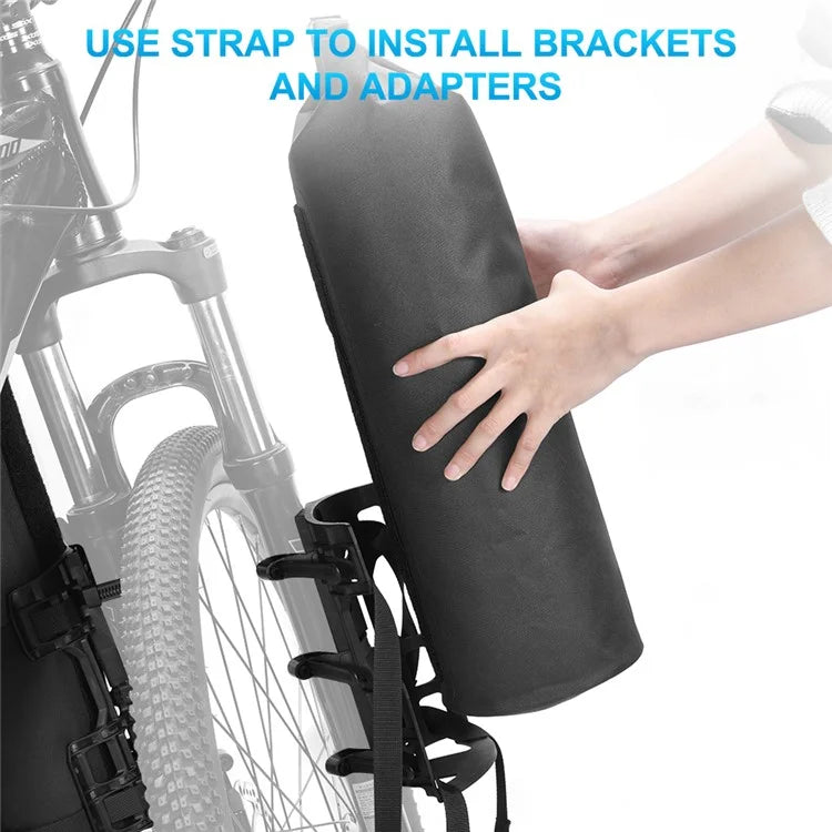 NEWBOLER 2 Bike Front Fork Pannier Bags (7L) + 2 Front Fork Racks + 4 Adjustable Straps + 8 Fixing Straps