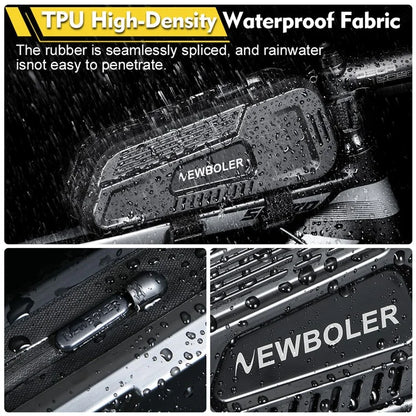 NEWBOLER BAG036 Hard Shell Bike Tube Bag Waterproof Phone Storage Pouch for MTB Bicycle