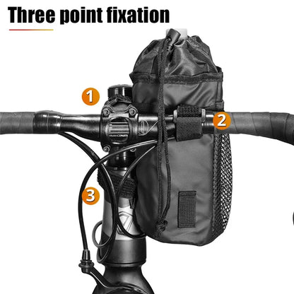 BAG010 2PCS 20x10.5x10.5cm Bicycle Water Bottle Storage Bags Bike Handlebar Bags (Size, L)