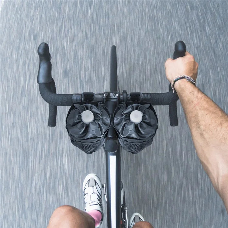 BAG010 2PCS 20x10.5x10.5cm Bicycle Water Bottle Storage Bags Bike Handlebar Bags (Size, L)