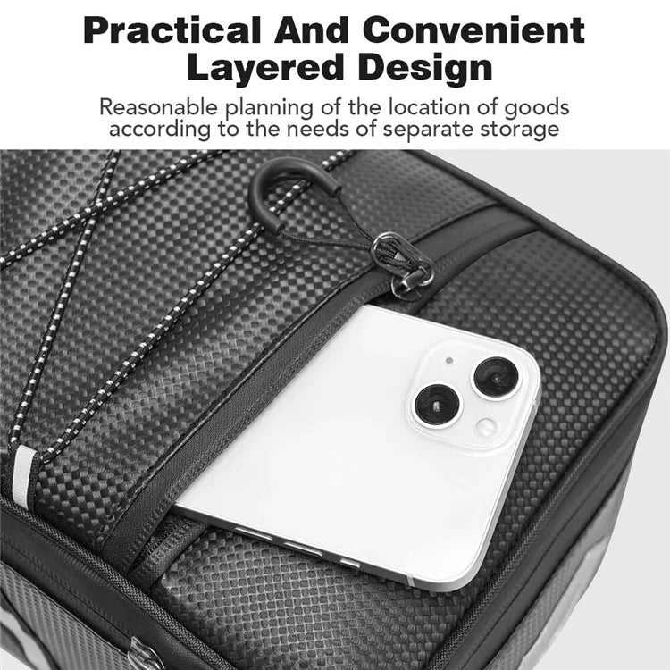 BAG031 8L PU Leather Bike Rack Bag Bicycles Rear Trunk Bag Back Seat Carrier Storage Pouch