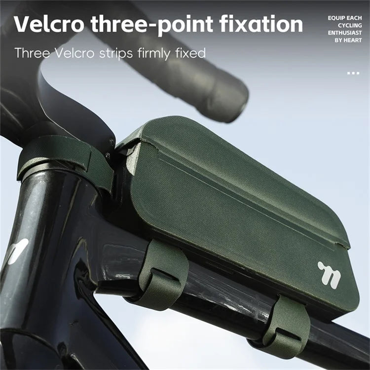 WEST BIKING YP0707385 Bicycle Top Tube Bag Magnetic Flip Cover Design Bike Front Beam Storage Bag