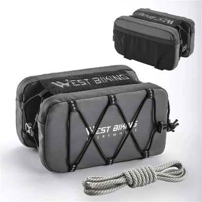 WEST BIKING YP0707386 Bicycle Top Tube Bag Suspended Installation Bike Front Beam Storage Bag