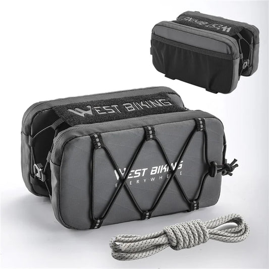 WEST BIKING YP0707386 Bicycle Top Tube Bag Suspended Installation Bike Front Beam Storage Bag