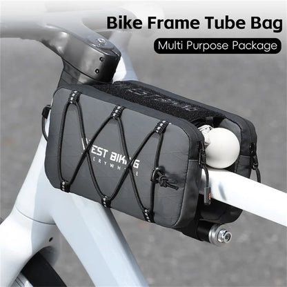 WEST BIKING YP0707386 Bicycle Top Tube Bag Suspended Installation Bike Front Beam Storage Bag