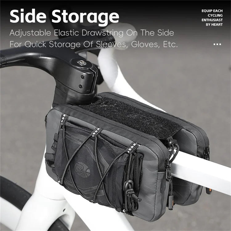 WEST BIKING YP0707386 Bicycle Top Tube Bag Suspended Installation Bike Front Beam Storage Bag