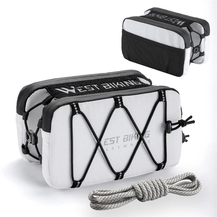WEST BIKING YP0707386 Bicycle Top Tube Bag Suspended Installation Bike Front Beam Storage Bag