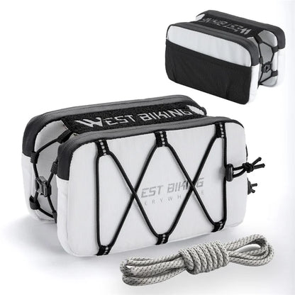 WEST BIKING YP0707386 Bicycle Top Tube Bag Suspended Installation Bike Front Beam Storage Bag
