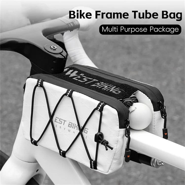 WEST BIKING YP0707386 Bicycle Top Tube Bag Suspended Installation Bike Front Beam Storage Bag