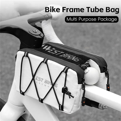WEST BIKING YP0707386 Bicycle Top Tube Bag Suspended Installation Bike Front Beam Storage Bag