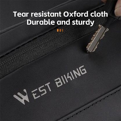 WEST BIKING YP0707332 Bicycle Handlebar Hanging Bag Oxford Cloth Bike Front Storage Bag