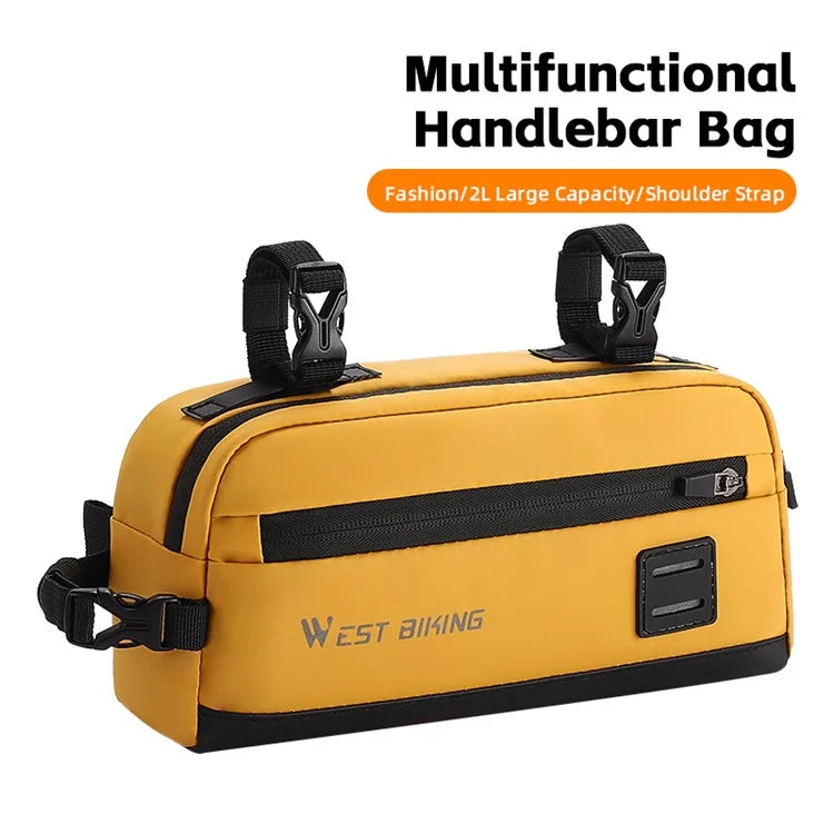 WEST BIKING YP0707332 Bicycle Handlebar Hanging Bag Oxford Cloth Bike Front Storage Bag