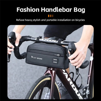 WEST BIKING YP0707332 Bicycle Handlebar Hanging Bag Oxford Cloth Bike Front Storage Bag