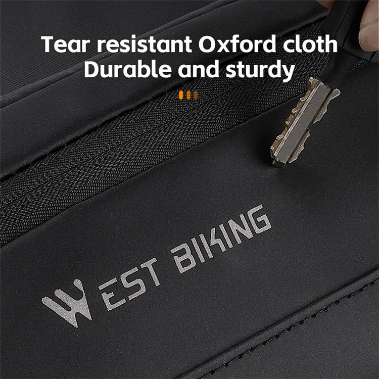 WEST BIKING YP0707332 Bicycle Handlebar Hanging Bag Oxford Cloth Bike Front Storage Bag