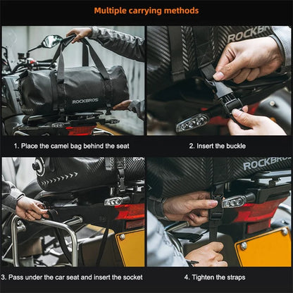 ROCKBROS AS-118 20L Bike Cycling Pannier Waterproof PVC Motorcycle Rear Pack Bag