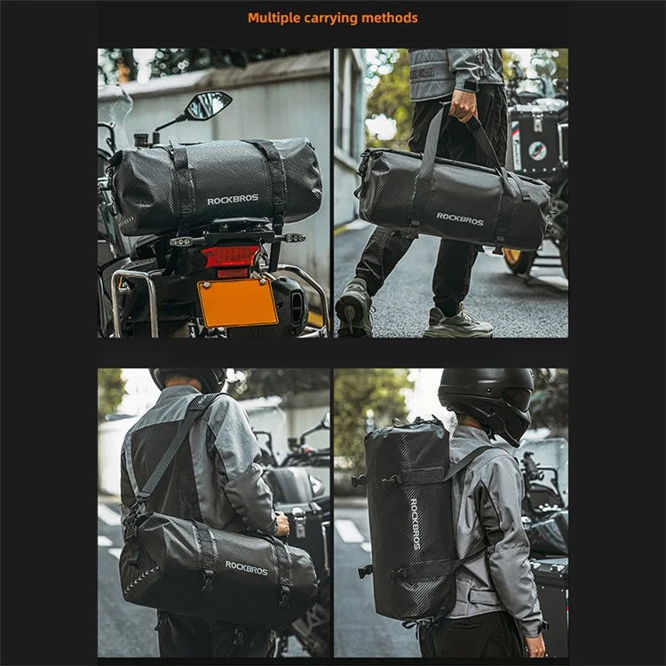 ROCKBROS AS-118 30L Waterproof PVC Bicycle Pannier Rear Pack Motorcycle Storage Bag