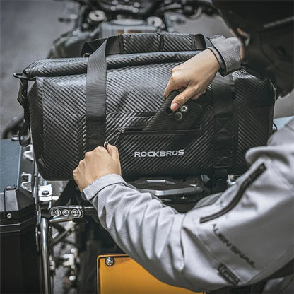 ROCKBROS 3014007 AS-118 50L Motorcycle Rear Rack Bag Bike Cycling Tail Pannier Waterproof PVC Bag