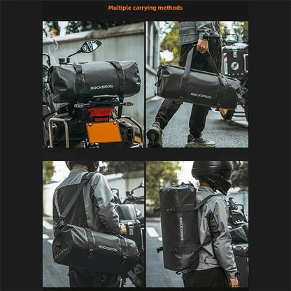 ROCKBROS 3014007 AS-118 50L Motorcycle Rear Rack Bag Bike Cycling Tail Pannier Waterproof PVC Bag