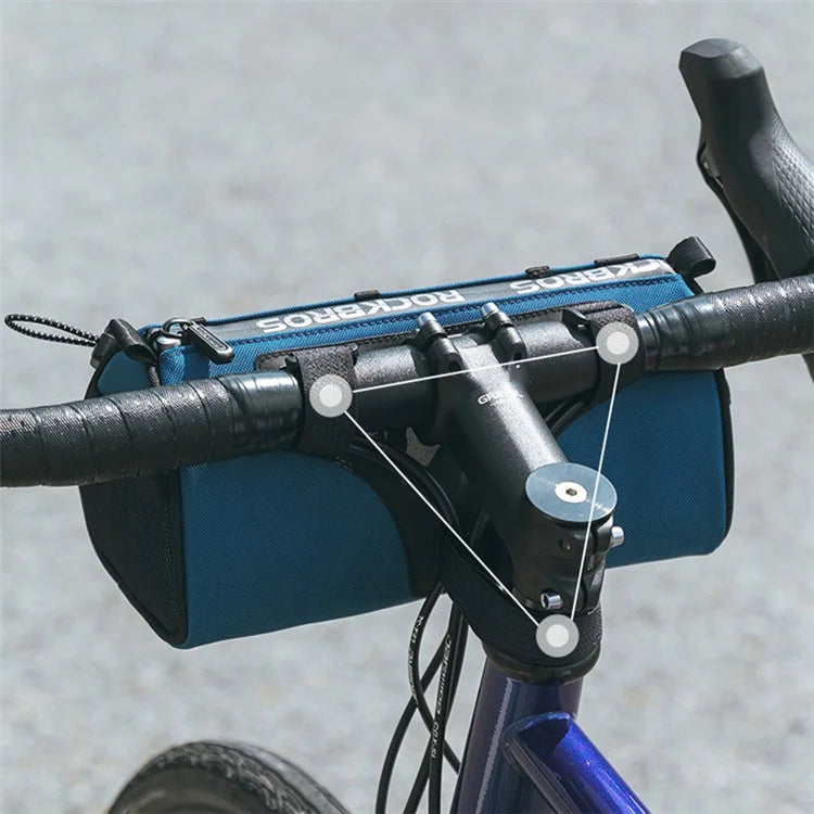 ROCKBROS B114 Bike Handlebar Bag Front Storage Bag with Shoulder Strap for Road Mountain Bike Cycling