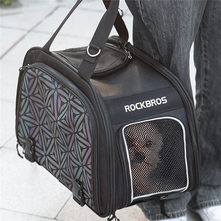 ROCKBROS H30 Bicycle Rear Seat Pet Bag Outdoor Portable Dog Cat Bike Carrier