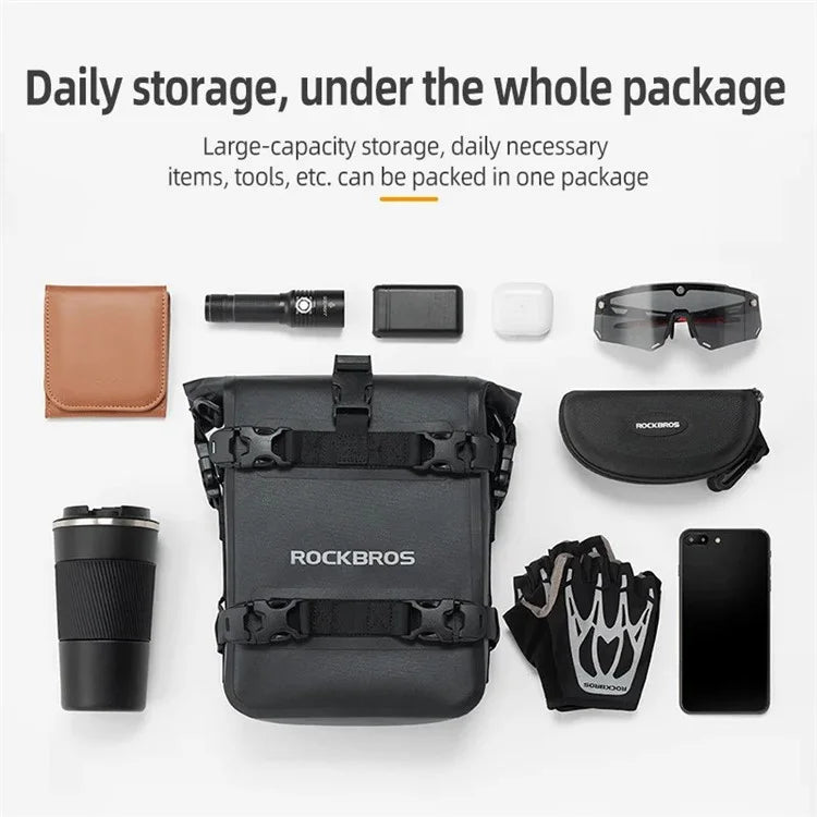 ROCKBROS AS-095 5L Large Capacity Motorcycle Bag Motor Bike Bumper Side Bag Waterproof Shoulder Pack