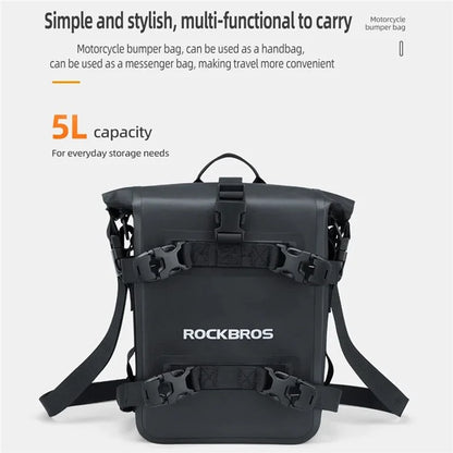 ROCKBROS AS-095 5L Large Capacity Motorcycle Bag Motor Bike Bumper Side Bag Waterproof Shoulder Pack