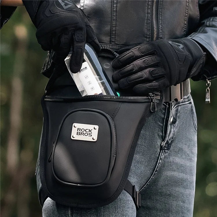 ROCKBROS MTB001 Polyester+PU+EVA Waist Bag Fanny Pack Crossbody Bag Thigh Leg Hip Holster Purse for Cycling