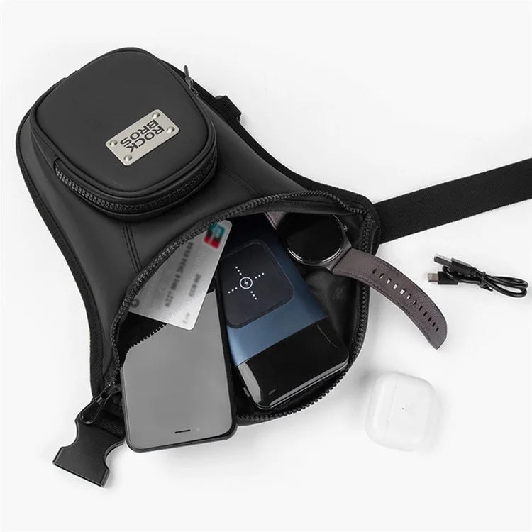 ROCKBROS MTB001 Polyester+PU+EVA Waist Bag Fanny Pack Crossbody Bag Thigh Leg Hip Holster Purse for Cycling