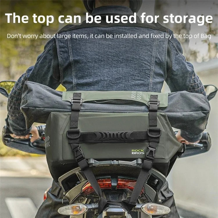 ROCKBROS AS-096 Waterproof Motorcycle Tail Pannier Pack 30L Reflective Motorbike Rear Bag