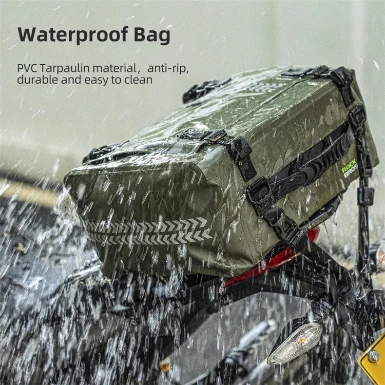 ROCKBROS AS-096 Waterproof Motorcycle Tail Pannier Pack 30L Reflective Motorbike Rear Bag