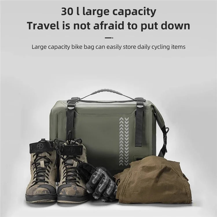 ROCKBROS AS-096 Waterproof Motorcycle Tail Pannier Pack 30L Reflective Motorbike Rear Bag