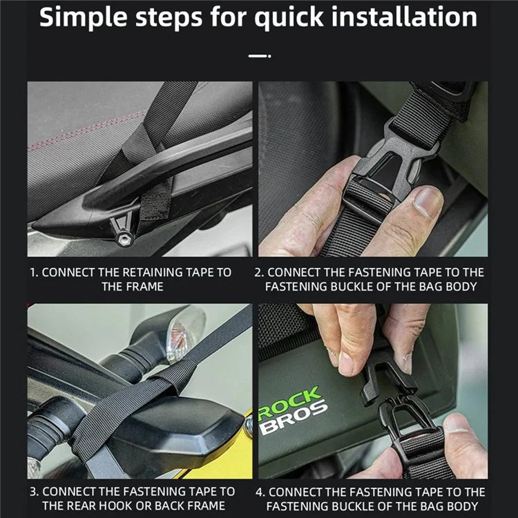 ROCKBROS AS-096 Waterproof Motorcycle Tail Pannier Pack 30L Reflective Motorbike Rear Bag