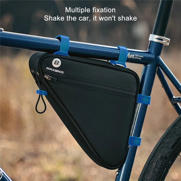 ROCKBROS B112 Large Capacity Bicycle Bag Polyester+PVC Triangle Frame Bag Bike Top Tube Front Bag