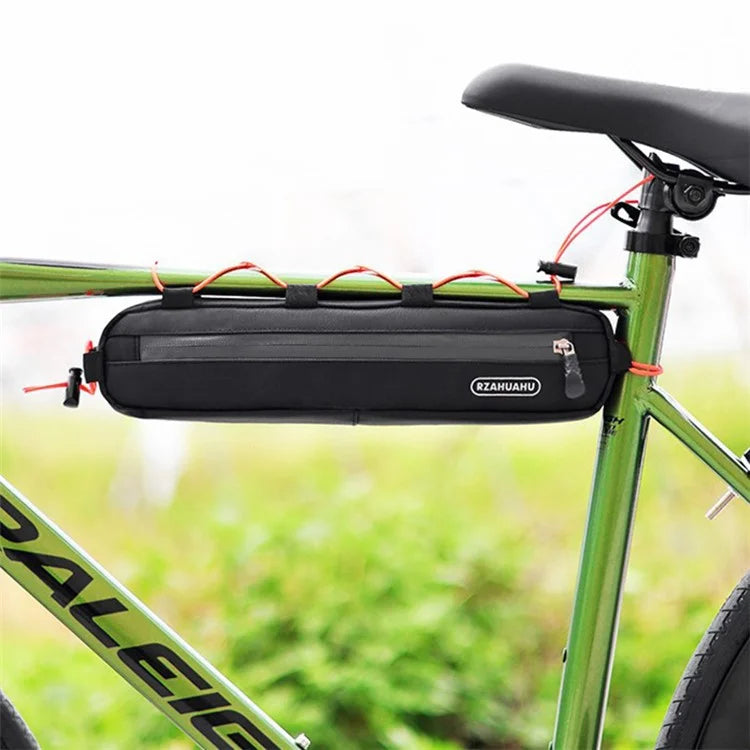 RZAHUAHU 8L Waterproof Nylon Bicycle Front Frame Bag Phone Glasses Tools Storage Bag
