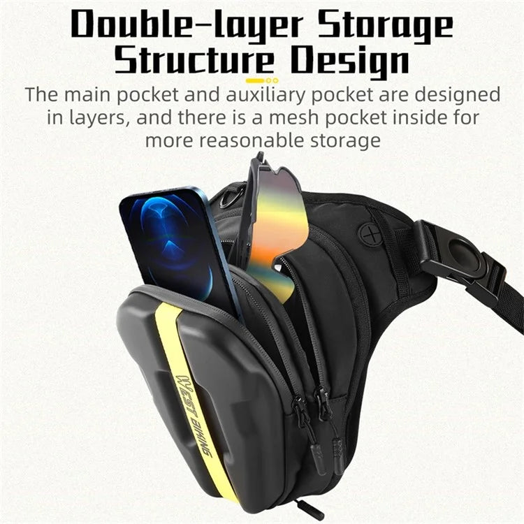 WEST BIKING YP0707352 Motorcycle Leg Bag Oil Tank Bag Crossbody Bag