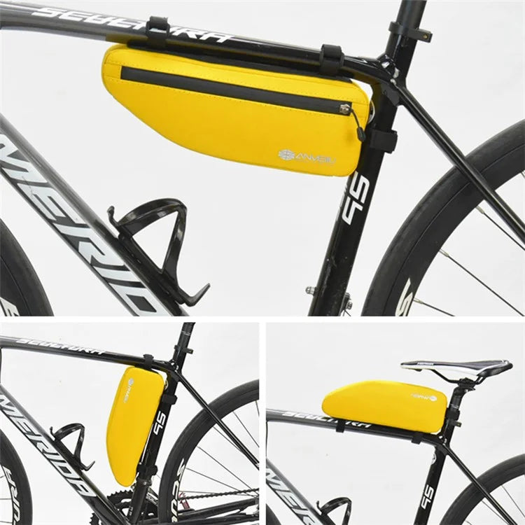 ANMEILU 7050 Bike Triangle Frame Bag Oxford Cloth Bicycle Top Tube Bag Cycling Pouch