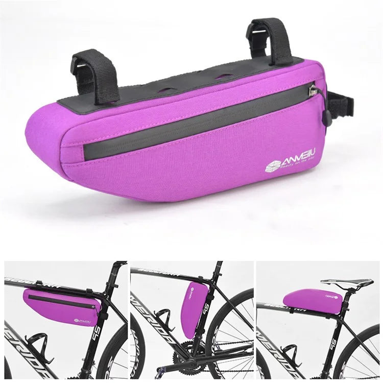 ANMEILU 7050 Bike Triangle Frame Bag Oxford Cloth Bicycle Top Tube Bag Cycling Pouch
