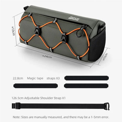 ROCKBROS W012 Bicycle Handlebar Hanging Bag Reflective Polyester Bike Front Storage Bag