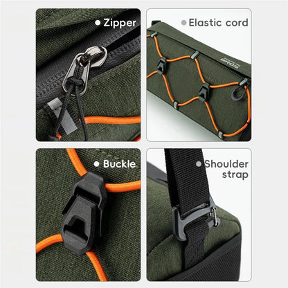 ROCKBROS W012 Bicycle Handlebar Hanging Bag Reflective Polyester Bike Front Storage Bag