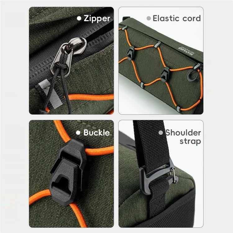 ROCKBROS W012 Bicycle Handlebar Hanging Bag Reflective Polyester Bike Front Storage Bag