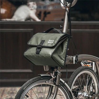 ROCKBROS W010 For Brompton Bicycle Front Bag Aluminum Film Lining Food Storage Bag