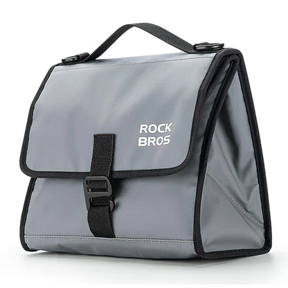 ROCKBROS W010 For Brompton Bicycle Front Bag Aluminum Film Lining Food Storage Bag