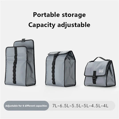 ROCKBROS W010 For Brompton Bicycle Front Bag Aluminum Film Lining Food Storage Bag